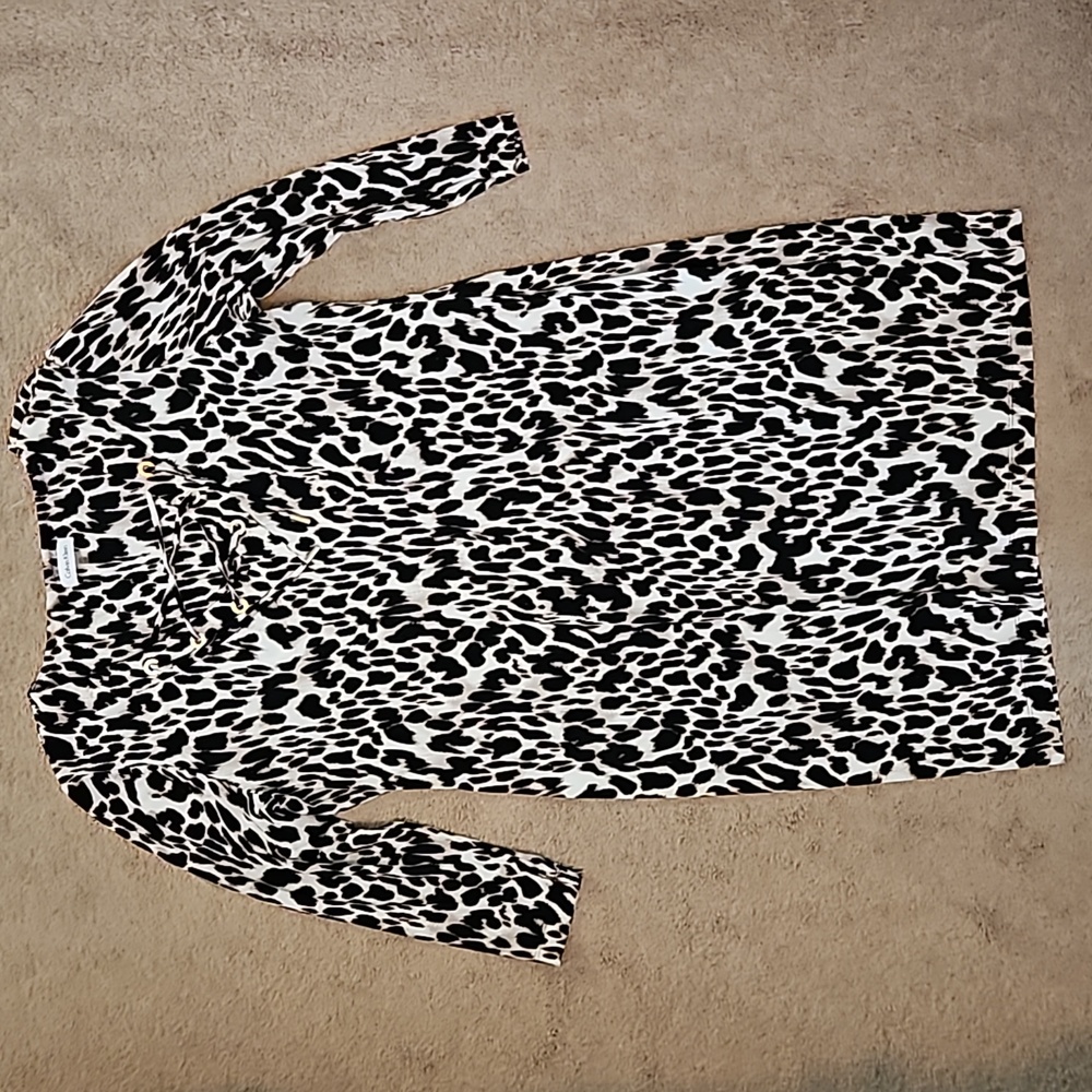 Calvin Klein leopard dress, sx 16